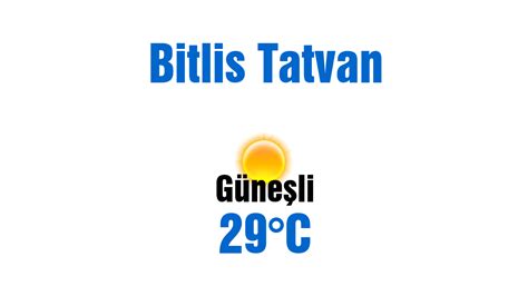 Bitlis tatvan hava durumu